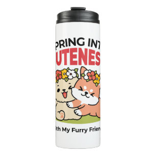Bouteilles Isothermes Printemps dans la laideur - Illustration de chien 