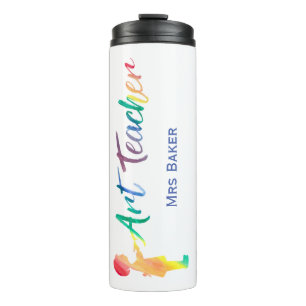 Bouteilles Isothermes Professeur d'art personnalisé d'aquarelle