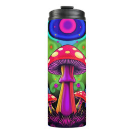 Bouteilles Isothermes Psychedelic Vibrant Colorful Retro Mushrooms