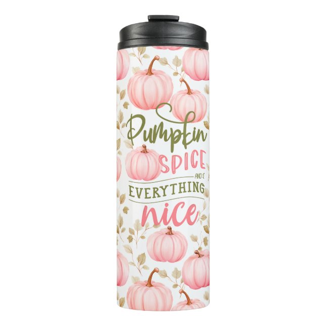 Bouteilles Isothermes Pumpkin Spice Everything Nice Pink Pattern Fall (Devant)