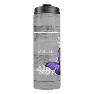 Bouteilles Isothermes Purple Papillon Rustique Personnalisé