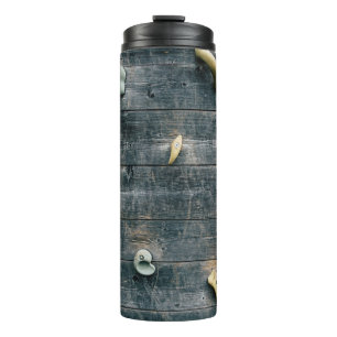 Bouteilles Isothermes Quatre décorations murales en bois marron