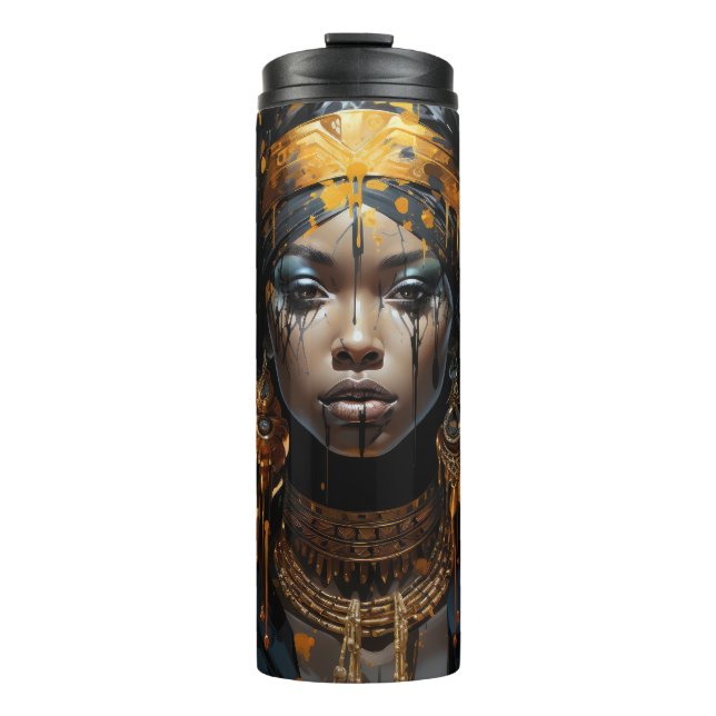 Bouteilles Isothermes Queen Driving in Gold Art Tumbler (Devant)