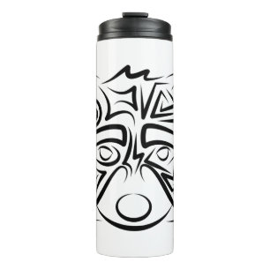 Bouteilles Isothermes Raccoon tribal noir et blanc