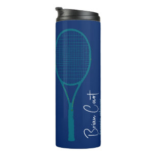 Bouteilles Isothermes Racquet de tennis bleu personnalisé