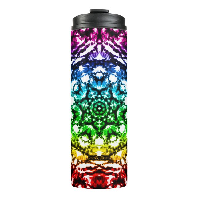 Bouteilles Isothermes Rainbow Tie Dye Mandala Star (Devant)