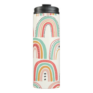 Bouteilles Isothermes Rainbows scandinave : Motif d'art naïf.