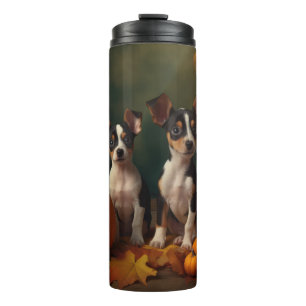 Bouteilles Isothermes Rat Terrier Chiot Automne Citrouille délice