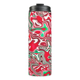Bouteilles Isothermes Rayures de Noël funky maximalistes ondulées tripan