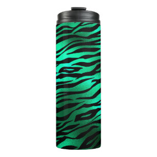 Bouteilles Isothermes Rayures de tigre noir vert émeraude Animaux sauvag