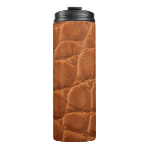 Bouteilles Isothermes Real genuine tan brown alligator leather texture, 