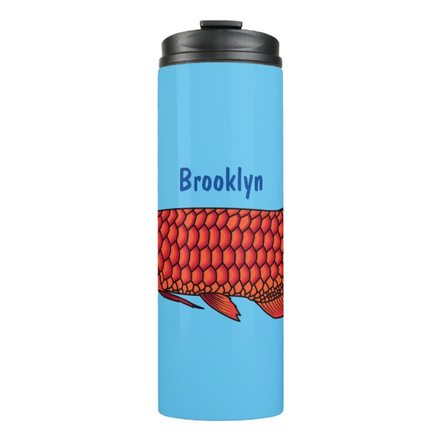 Bouteilles Isothermes Red Arowana fish cartoon (Devant)