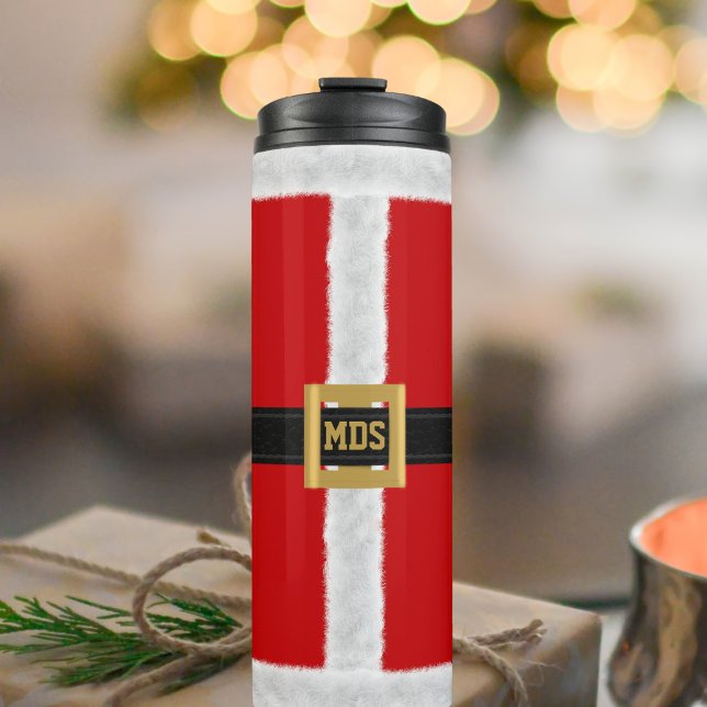 Bouteilles Isothermes Red Père Noël Suit Noël Vacances Tumbler Thermique (Perfect travel tumbler for the Professional Santa. Just add your initials)
