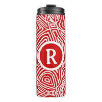 Red Scribbleprint Initial Bottle Glacière