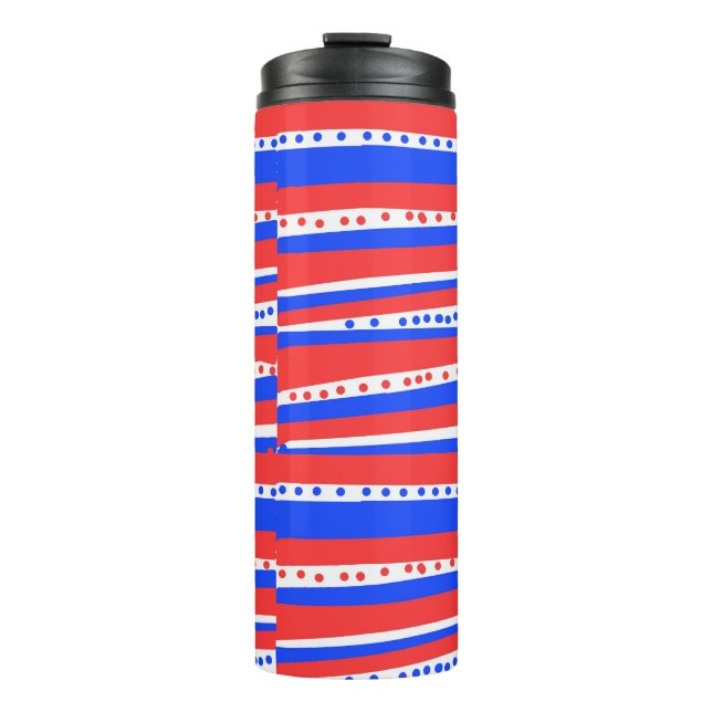 Bouteilles Isothermes Red White Blue Circles Stripes Chili (Devant)