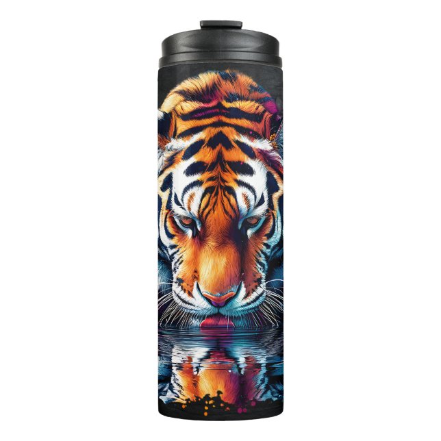 Bouteilles Isothermes Réflexion de l'eau potable tigre (Devant)