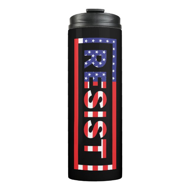 Bouteilles Isothermes RÉSISTER| Drapeau des États-Unis (Devant)