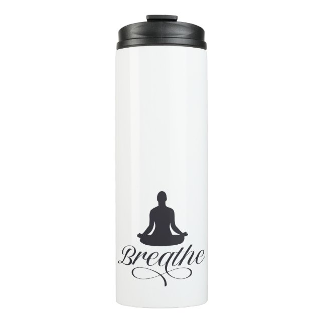 Bouteilles Isothermes Respire le Yoga Pose Silhouette (Devant)