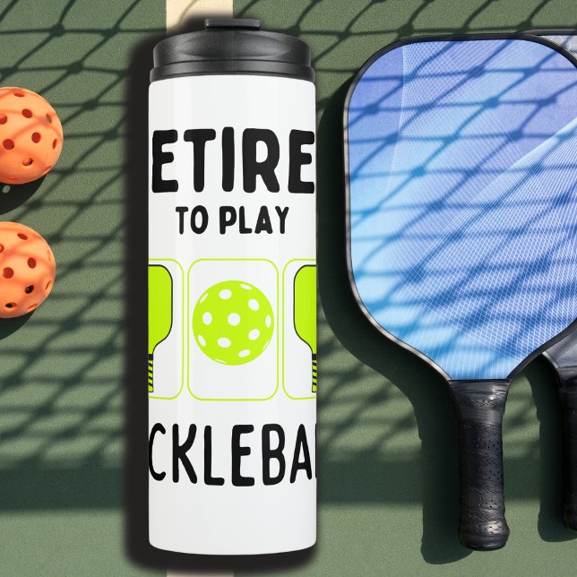 Bouteilles Isothermes Retraité de jouer au pickleball (Créateur téléchargé)