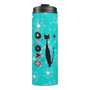 Bouteilles Isothermes Retro Atomique Moyen Siècle Moderne MCM Cool Chat