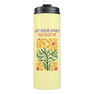 Bouteilles Isothermes Retro Boho Blooming Flowers Inspiration Quote