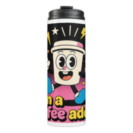 Bouteilles Isothermes Retro Coffee Addict Thermal Tumbler - Funny Cartoo