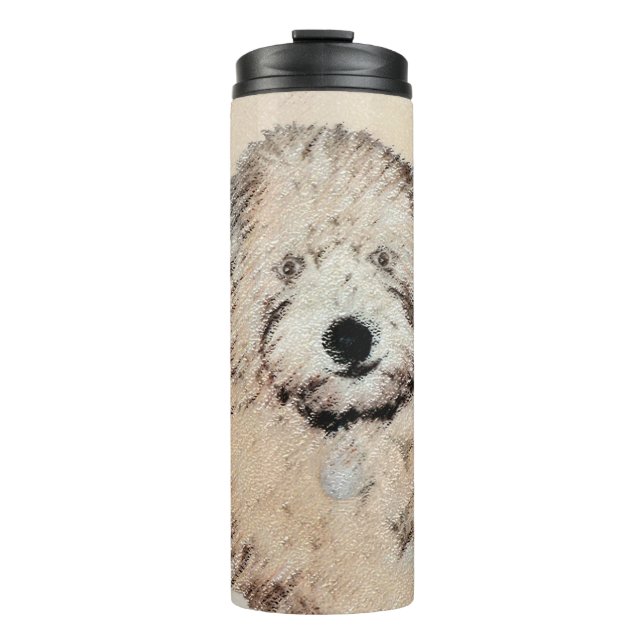 Bouteilles Isothermes Revêtu doux Roue Peinture Terrier Art original (Devant)