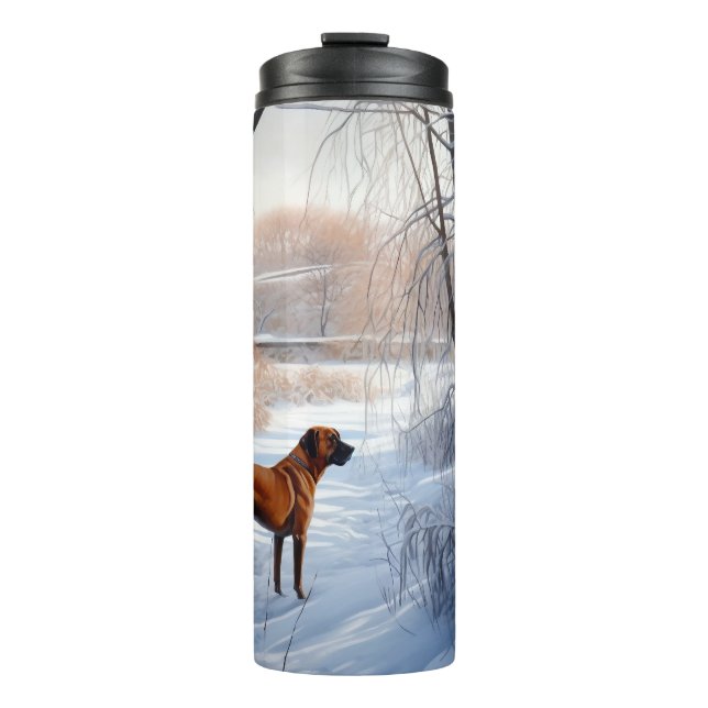 Bouteilles Isothermes Rhodesian Ridgeback Laisser Neige Noël (Devant)