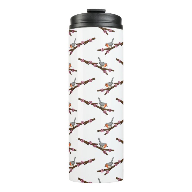 Bouteilles Isothermes Robin sur Sakura (Devant)