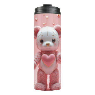 Bouteilles Isothermes Robot ours en peluche rose Tumbler