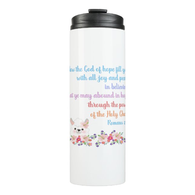 Bouteilles Isothermes Romans 15 Bible Verse Design (Devant)