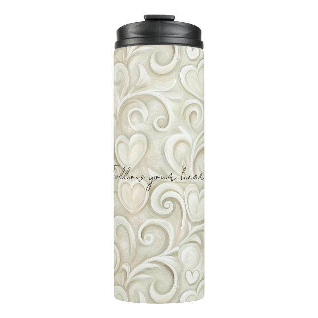 Bouteilles Isothermes Romantic Chic Heart Swirls  (Devant)