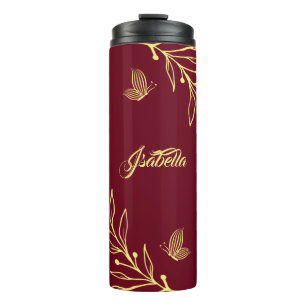 Bouteilles Isothermes Romantique élégant marron doré