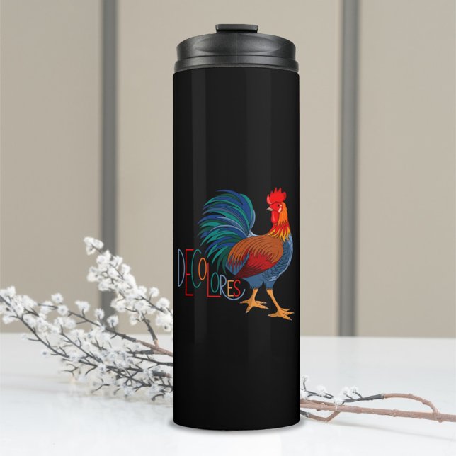 Bouteilles Isothermes Rooster coloré DeColores Cursillo (Créateur téléchargé)
