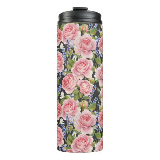 Bouteilles Isothermes Rose anglais rose : Aquarelle noire