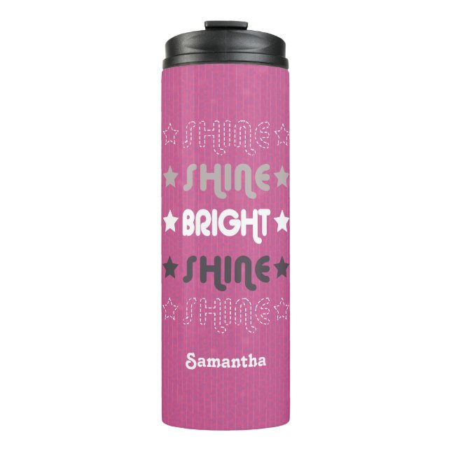 Bouteilles Isothermes Rose brillant. Brille. Lumineux. Brille. Brille. (Devant)