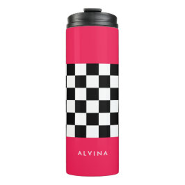 Bouteilles Isothermes Rose clair et damier