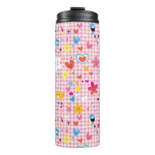 Bouteilles Isothermes rose de motif de bande dessinée d'amusement