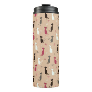 Bouteilles Isothermes rose de motif de chats
