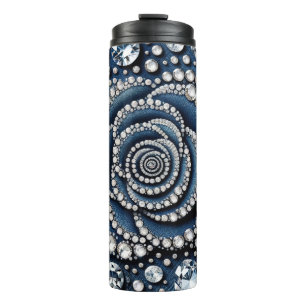 Bouteilles Isothermes Rose diamant & Denim Glam Bling