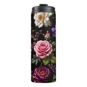Bouteilles Isothermes Rose en velours noir