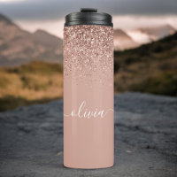 Rose Gold Blush Pink Parties scintillant Girl Mono