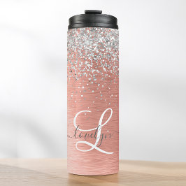 Bouteilles Isothermes Rose Gold brossé Parties scintillant métallique No