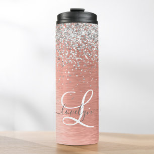 Bouteilles Isothermes Rose Gold brossé Parties scintillant métallique No