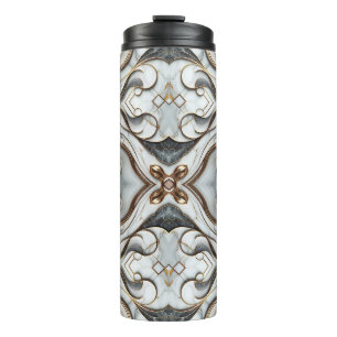 Bouteilles Isothermes Rose Gold Marbre Blanc Luxueux Glamour