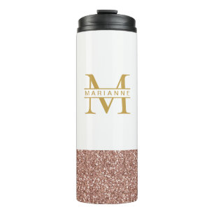 Bouteilles Isothermes Rose Gold Parties scintillant Moderne Minimal