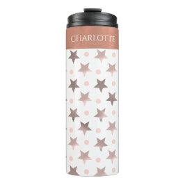 Bouteilles Isothermes Rose Gold Stars Custom Thermal Tumbler