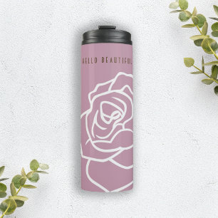 Bouteilles Isothermes Rose rose chic moderne personnalisée