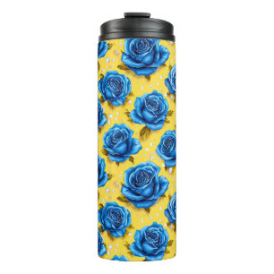 Bouteilles Isothermes Roses bleues 3d