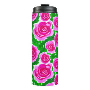 Bouteilles Isothermes Roses d'aquarelle rose Fuchsia
